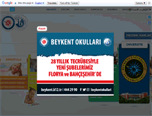 Tablet Screenshot of beykent.k12.tr